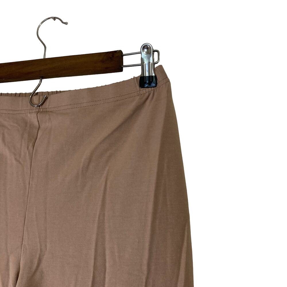 A609035 WOMEN WITH CONTROL Reg Cotton Jersey Pull On Slim Pants Safari Chic M - Picture 2 of 6